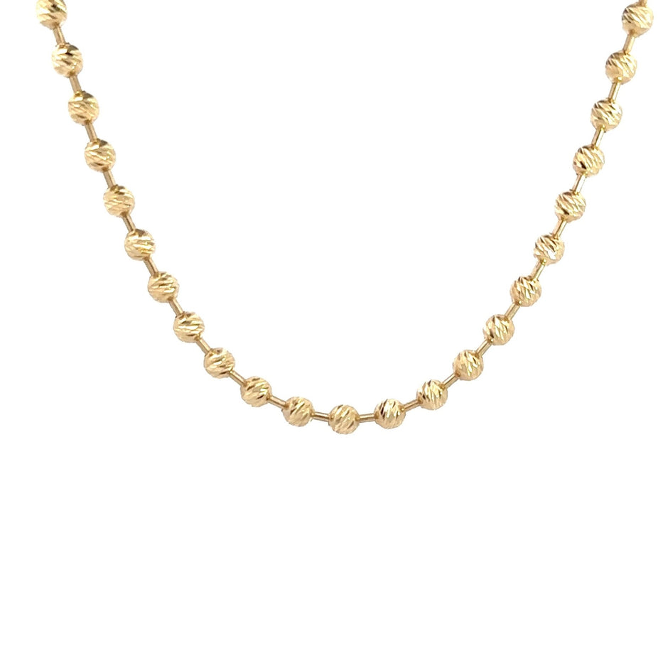 Kugelkette - diamantisiert (4mm) 14kt (585 Gelbgold) - Juwelier BenjaminKugelkette - diamantisiert (4mm) 14kt (585 Gelbgold)