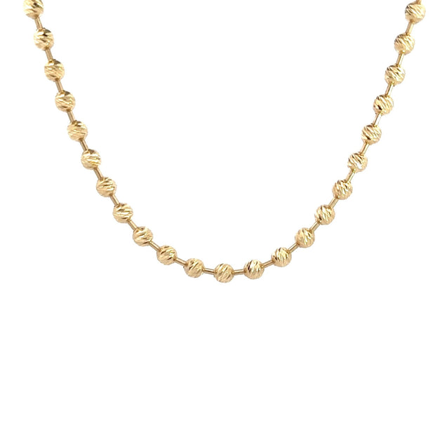 Kugelkette - diamantisiert (4mm) 14kt (585 Gelbgold) - Juwelier BenjaminKugelkette - diamantisiert (4mm) 14kt (585 Gelbgold)
