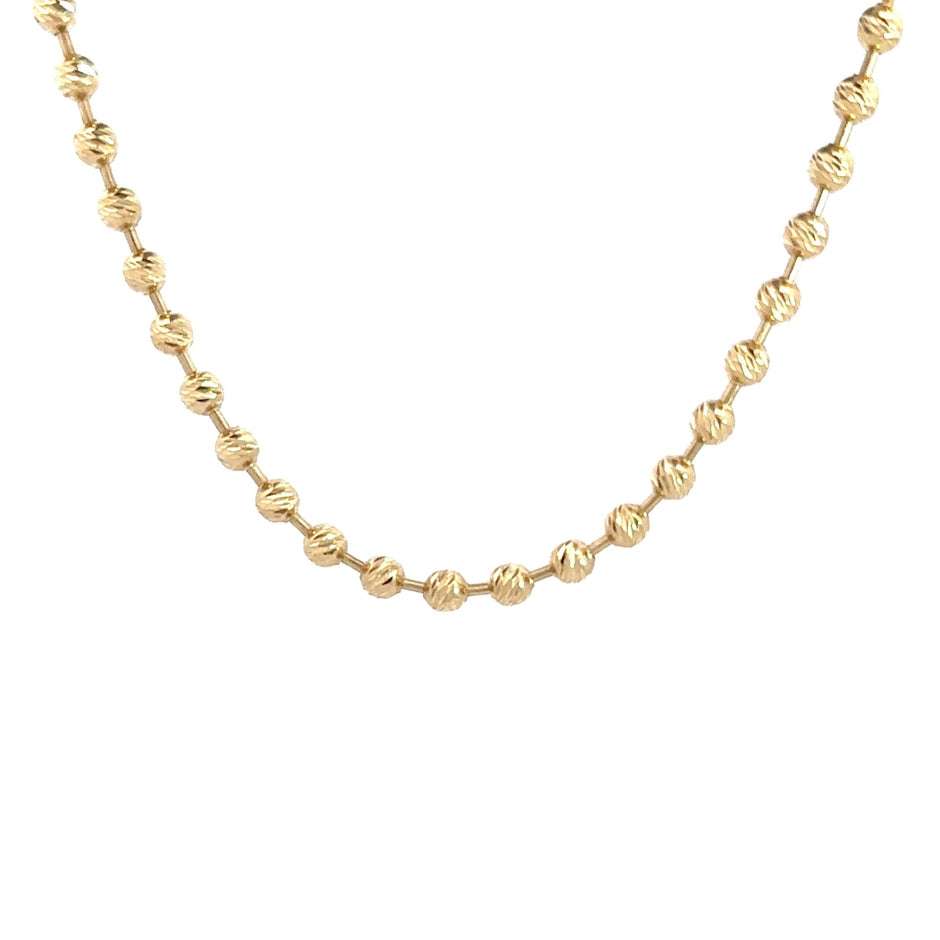Kugelkette - diamantisiert (4mm) 14kt (585 Gelbgold) - Juwelier BenjaminKugelkette - diamantisiert (4mm) 14kt (585 Gelbgold)
