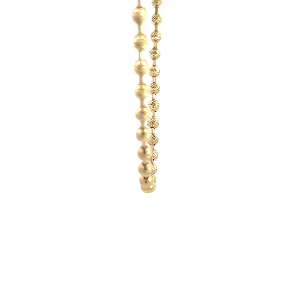 Kugelkette - diamantisiert (4mm) 14kt (585 Gelbgold) - Juwelier BenjaminKugelkette - diamantisiert (4mm) 14kt (585 Gelbgold)