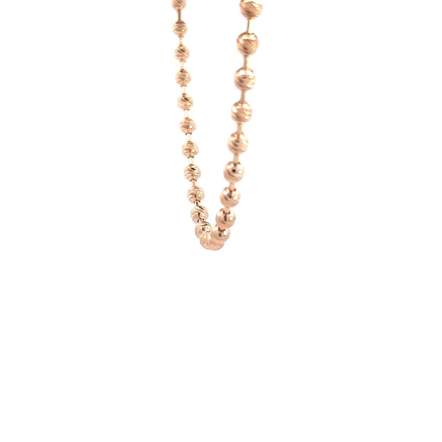 Kugelkette - diamantisiert (4mm) 14kt (585 Roségold) - Juwelier BenjaminKugelkette - diamantisiert (4mm) 14kt (585 Roségold)