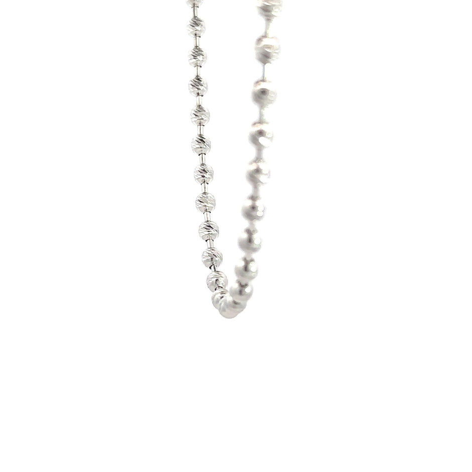 Kugelkette - diamantisiert (4mm) 14kt (585 Weißgold) - Juwelier BenjaminKugelkette - diamantisiert (4mm) 14kt (585 Weißgold)