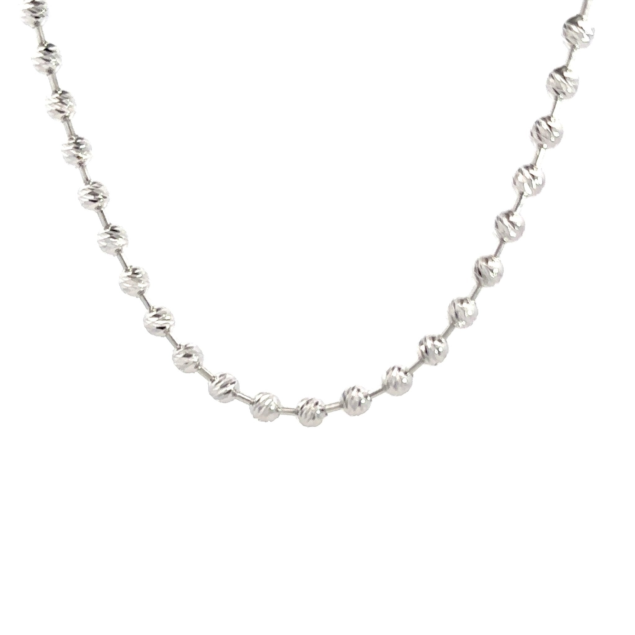 Kugelkette - diamantisiert (4mm) 14kt (585 Weißgold) - Juwelier BenjaminKugelkette - diamantisiert (4mm) 14kt (585 Weißgold)