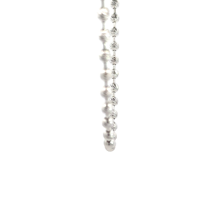 Kugelkette - diamantisiert (4mm) 14kt (585 Weißgold) - Juwelier BenjaminKugelkette - diamantisiert (4mm) 14kt (585 Weißgold)