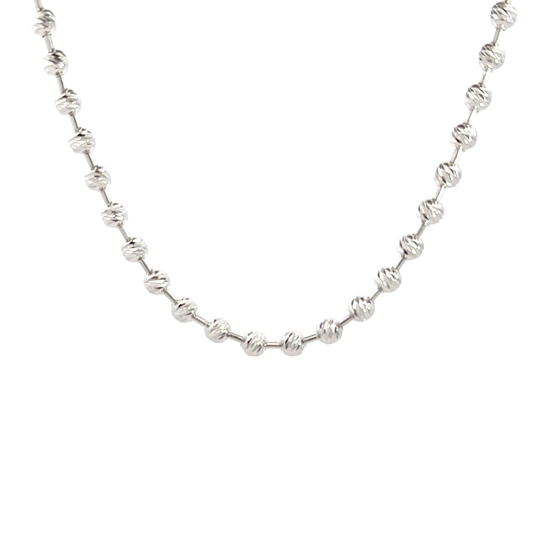Kugelkette - diamantisiert (4mm) 14kt (585 Weißgold) - Juwelier BenjaminKugelkette - diamantisiert (4mm) 14kt (585 Weißgold)
