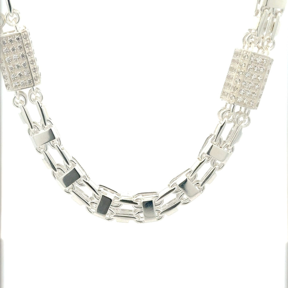 Magnum Iced Out - Kette Silber 8mm - Juwelier BenjaminMagnum Iced Out - Kette Silber 8mm