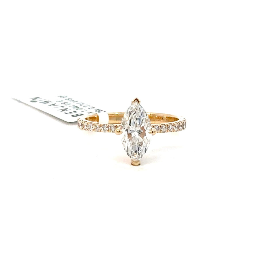 Marquise Diamantring 18kt (750 Gelbgold) - Juwelier BenjaminMarquise Diamantring 18kt (750 Gelbgold)