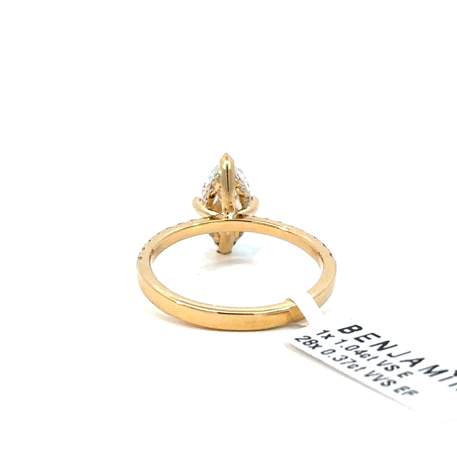 Marquise Diamantring 18kt (750 Gelbgold) - Juwelier BenjaminMarquise Diamantring 18kt (750 Gelbgold)