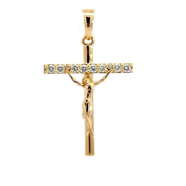 Milan – Diamant - Kruzifix aus 18 kt Gelbgold - Juwelier BenjaminMilan – Diamant - Kruzifix aus 18 kt Gelbgold