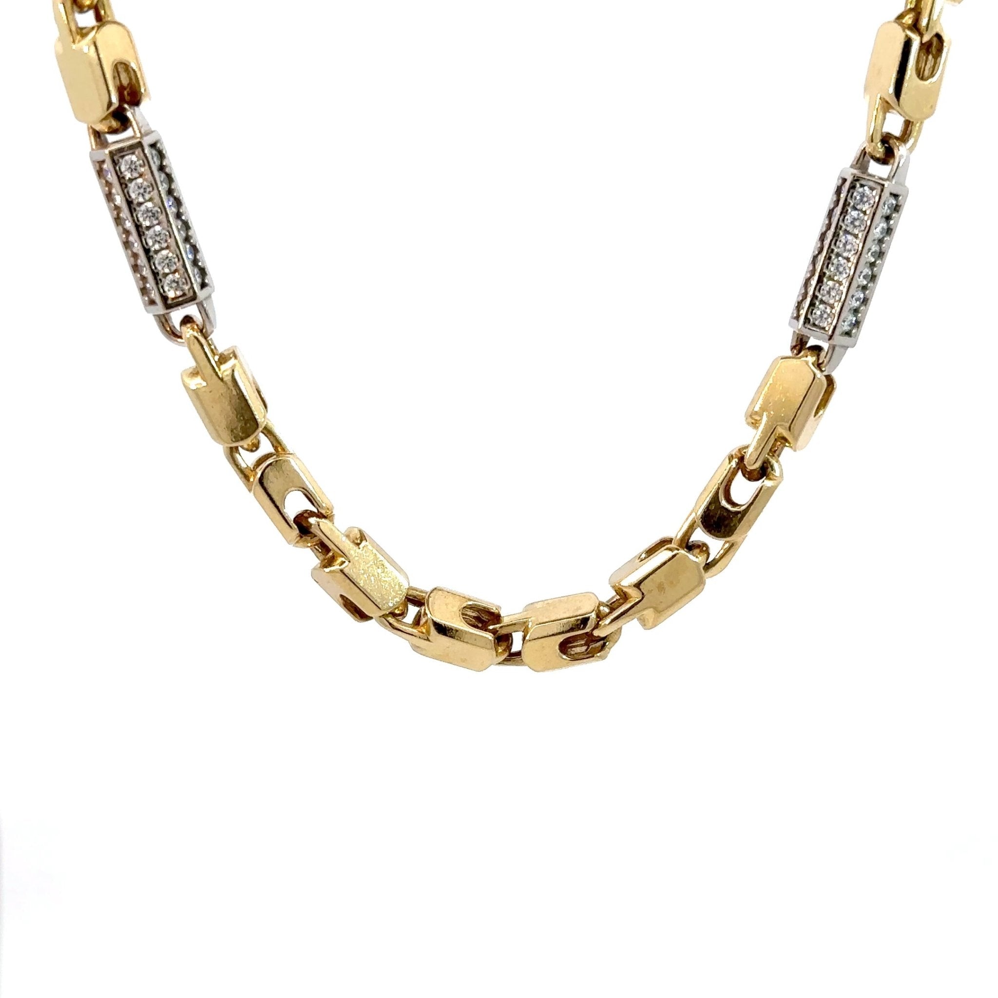Monte Carlo Kette 5.5mm x Steine - 14kt (585 Gold) - Juwelier BenjaminMonte Carlo Kette 5.5mm x Steine - 14kt (585 Gold)