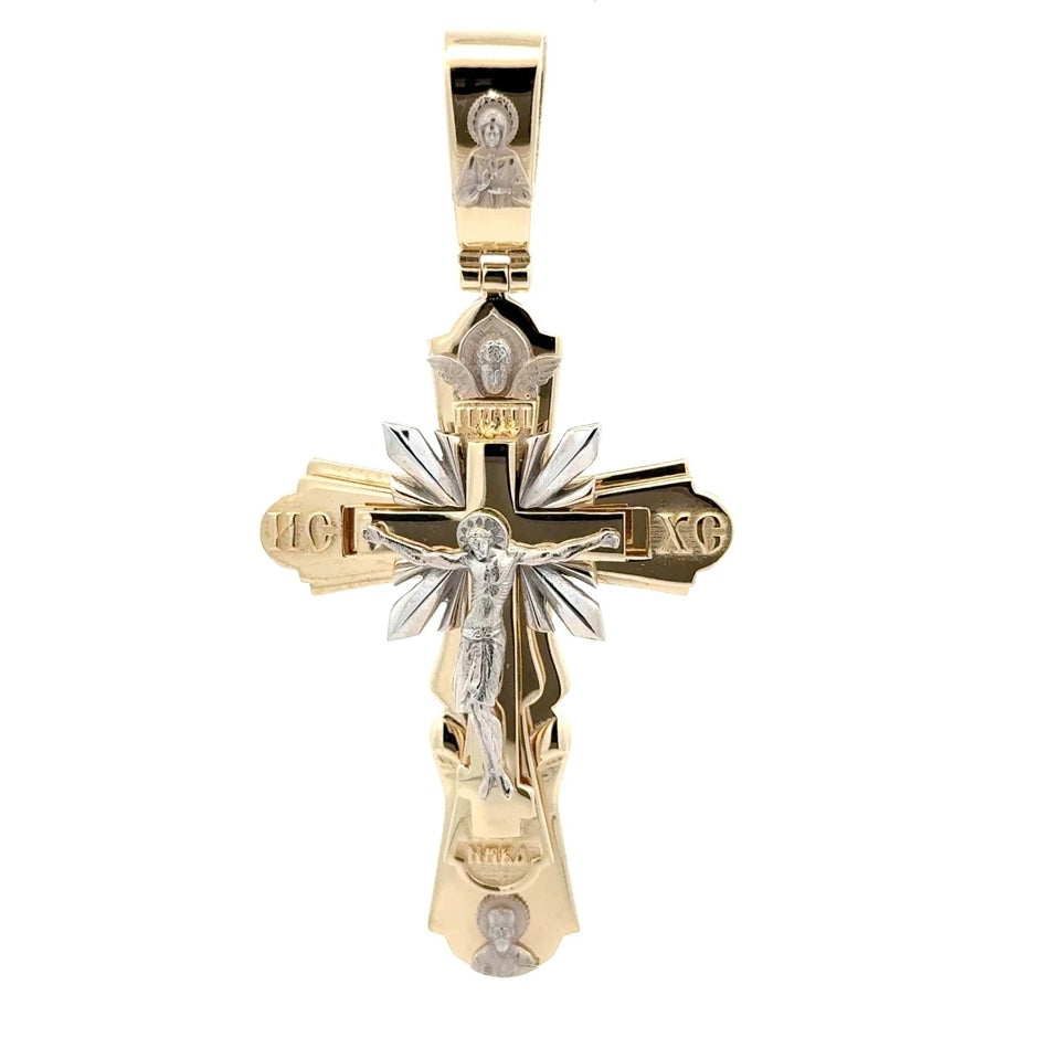 Orthodoxen Goldkreuz - Mittel - 14 kt (585 Gelbgold ; Roségold) - Juwelier BenjaminOrthodoxen Goldkreuz - Mittel - 14 kt (585 Gelbgold ; Roségold)