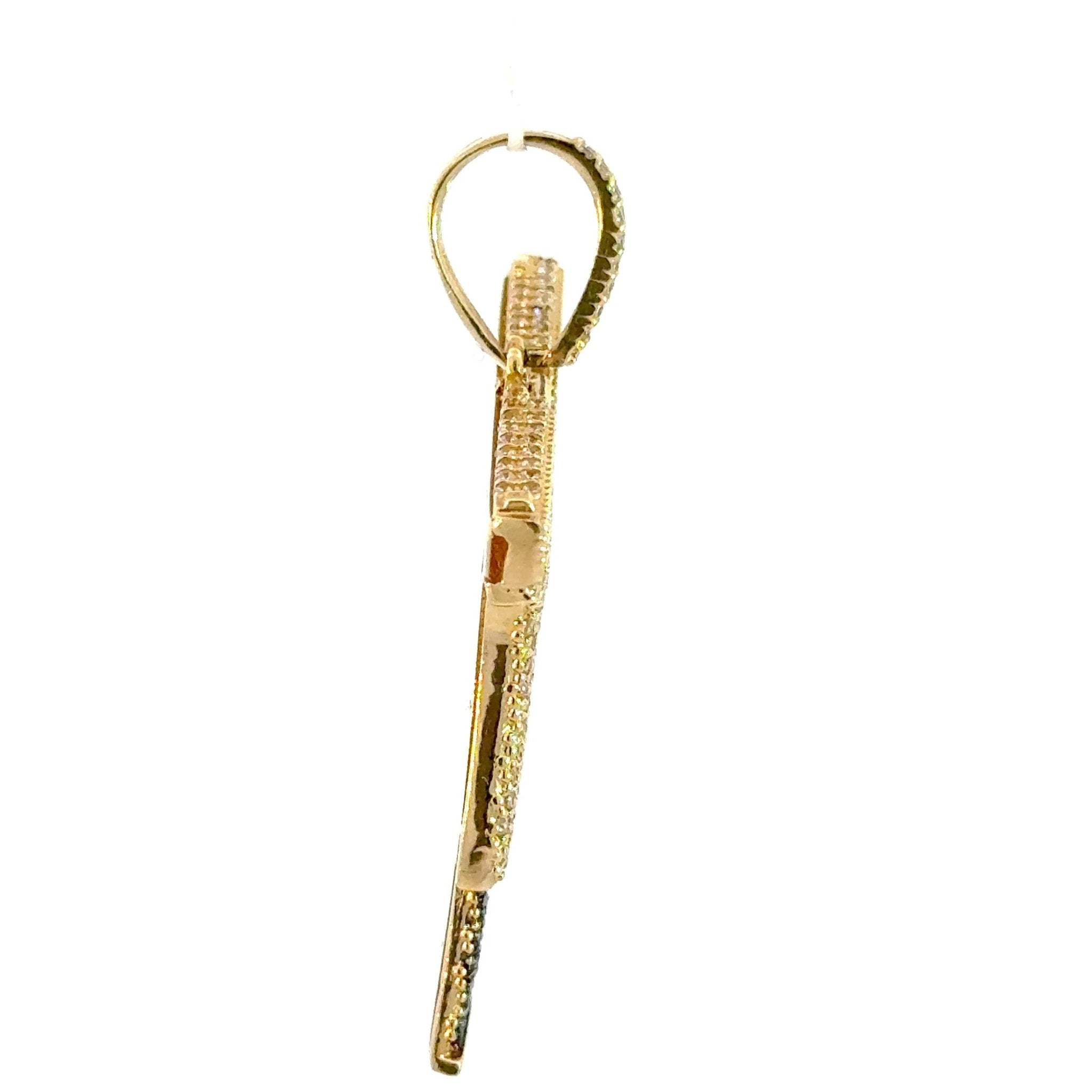 Pistolen - Anhänger mit schwarzen Steinen 14kt (585 Gold) - Juwelier BenjaminPistolen - Anhänger mit schwarzen Steinen 14kt (585 Gold)