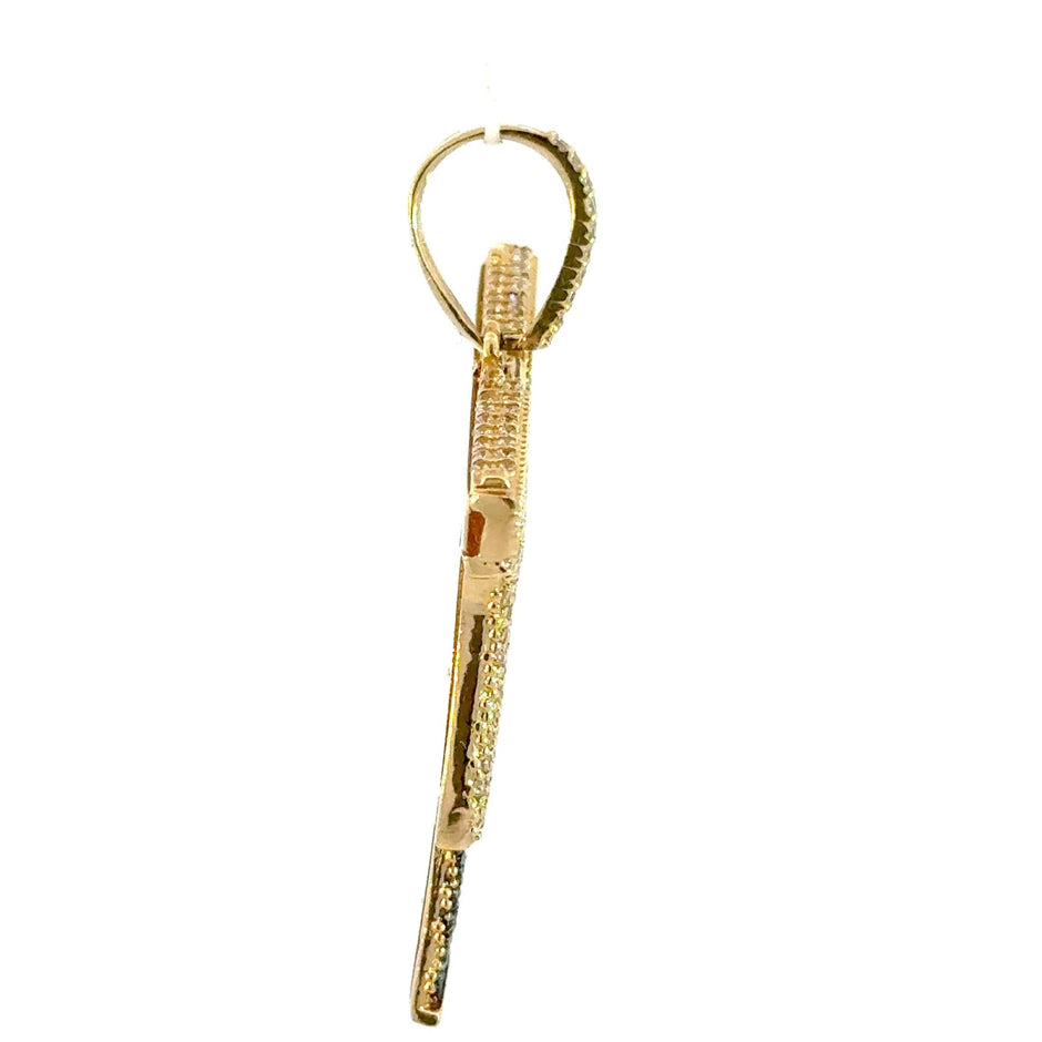 Pistolen - Anhänger mit schwarzen Steinen 14kt (585 Gold) - Juwelier BenjaminPistolen - Anhänger mit schwarzen Steinen 14kt (585 Gold)