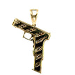 Pistolen - Anhänger mit schwarzen Steinen 14kt (585 Gold) - Juwelier BenjaminPistolen - Anhänger mit schwarzen Steinen 14kt (585 Gold)