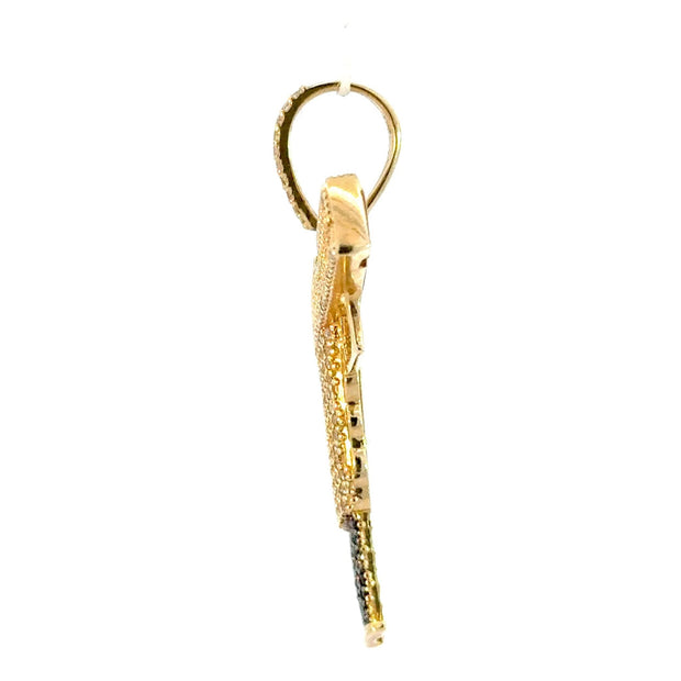 Pistolen - Anhänger mit schwarzen Steinen 14kt (585 Gold) - Juwelier BenjaminPistolen - Anhänger mit schwarzen Steinen 14kt (585 Gold)