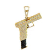 Pistolen - Anhänger mit schwarzen Steinen 14kt (585 Gold) - Juwelier BenjaminPistolen - Anhänger mit schwarzen Steinen 14kt (585 Gold)