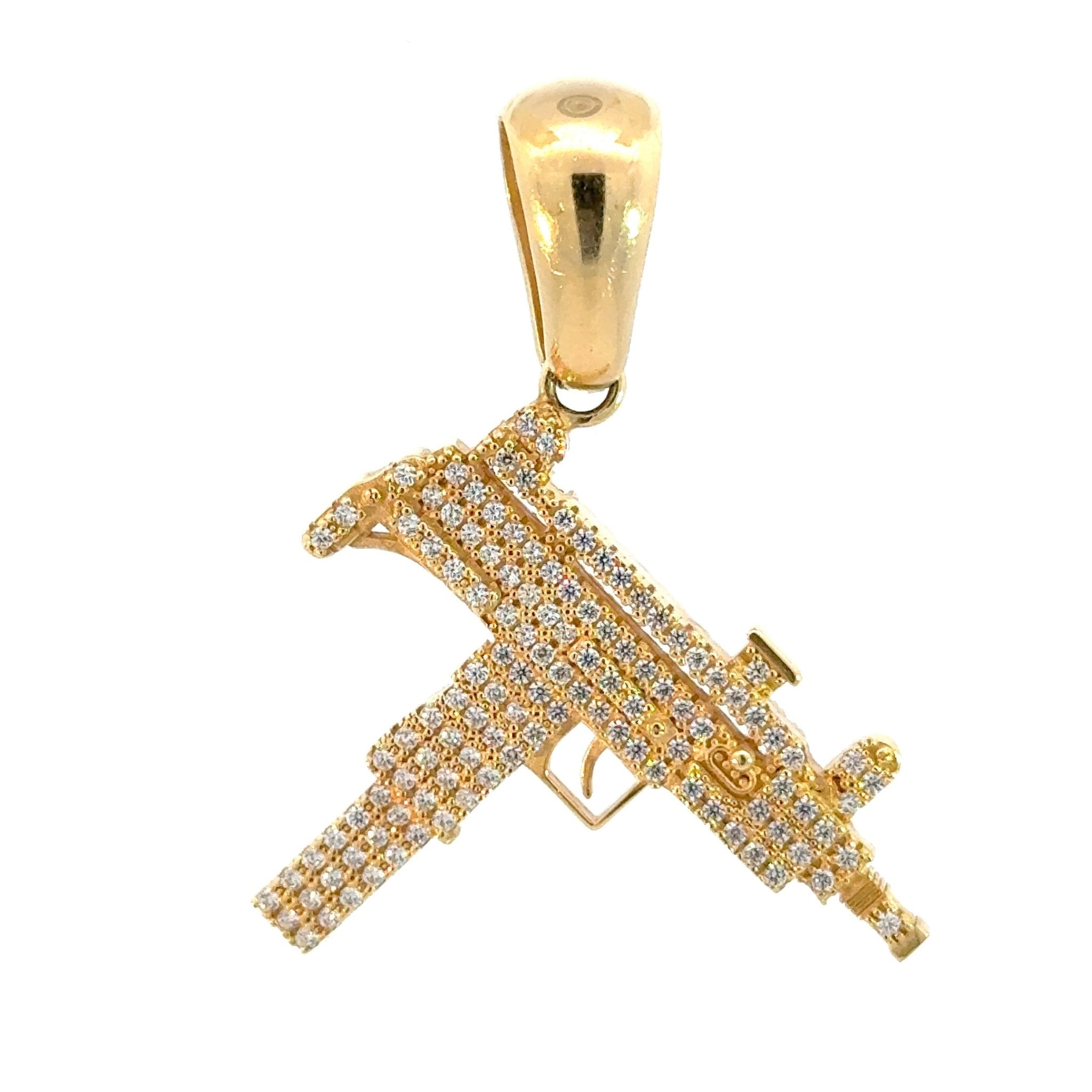 Pistolen - Anhänger mit Zirkonia 14kt (585 Gold) - Juwelier BenjaminPistolen - Anhänger mit Zirkonia 14kt (585 Gold)