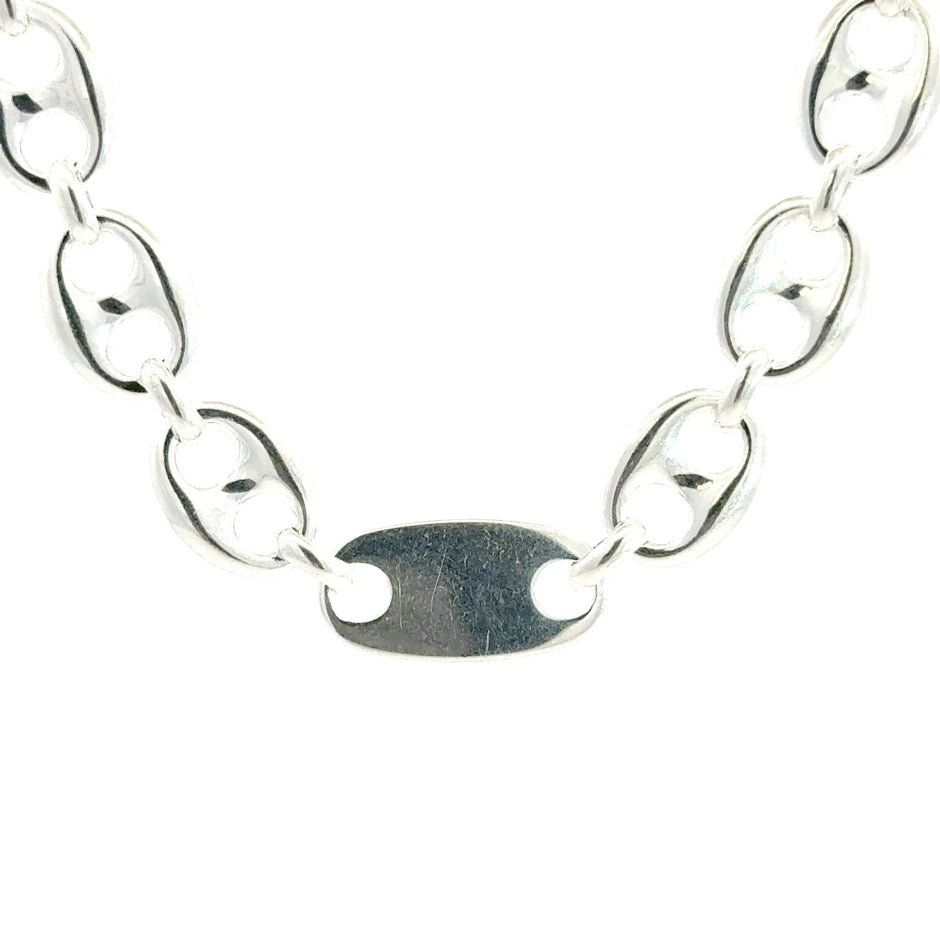 Platten - Bohnenkette Silber 10mm - Juwelier BenjaminPlatten - Bohnenkette Silber 10mm