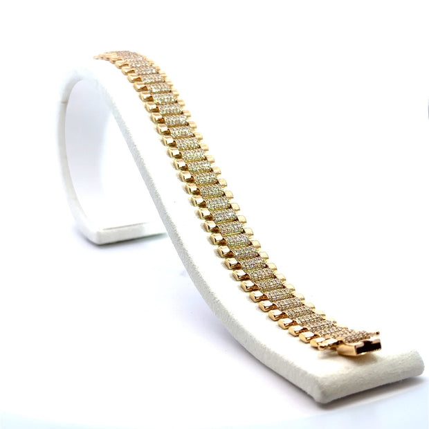 Präsidenten Armband Gold 18kt (750 Gelbgold) 14mm - Juwelier BenjaminPräsidenten Armband Gold 18kt (750 Gelbgold) 14mm