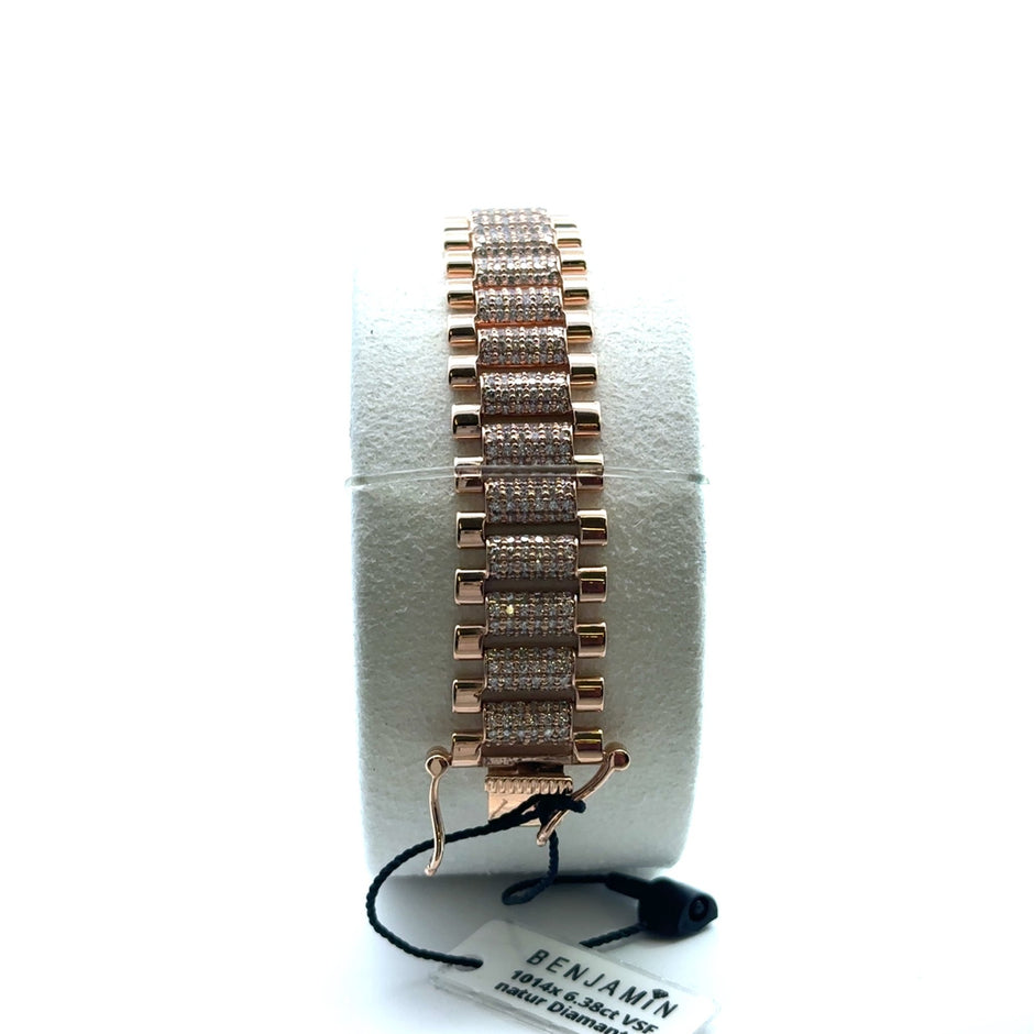 Präsidenten Armband Gold 18kt (750 Roségold) 14mm - Juwelier BenjaminPräsidenten Armband Gold 18kt (750 Roségold) 14mm