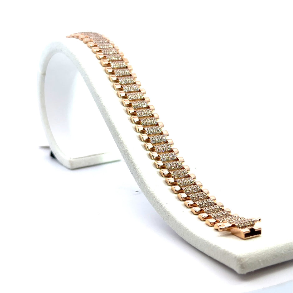 Präsidenten Armband Gold 18kt (750 Roségold) 14mm - Juwelier BenjaminPräsidenten Armband Gold 18kt (750 Roségold) 14mm