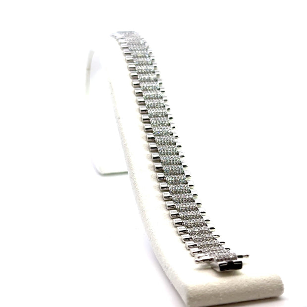 Präsidenten Armband Gold 18kt (750 Weißgold) 14mm - Juwelier BenjaminPräsidenten Armband Gold 18kt (750 Weißgold) 14mm