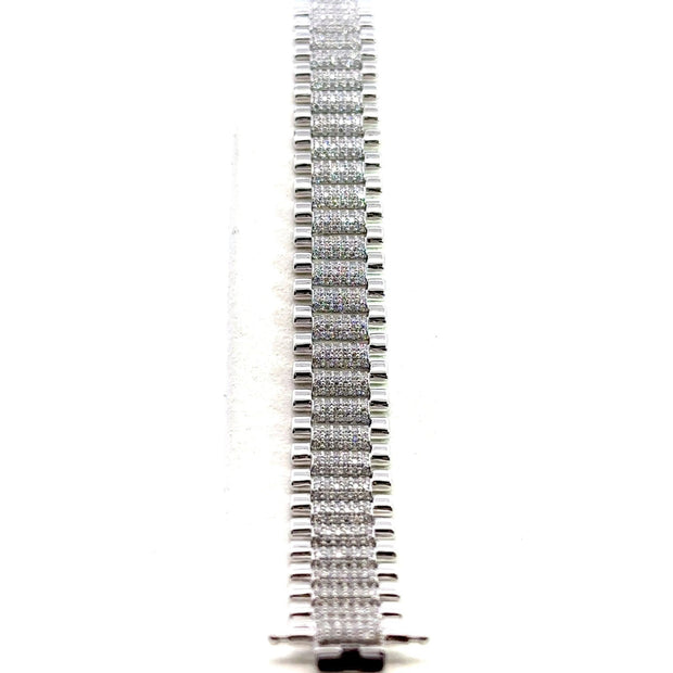 Präsidenten Armband Gold 18kt (750 Weißgold) 14mm - Juwelier BenjaminPräsidenten Armband Gold 18kt (750 Weißgold) 14mm
