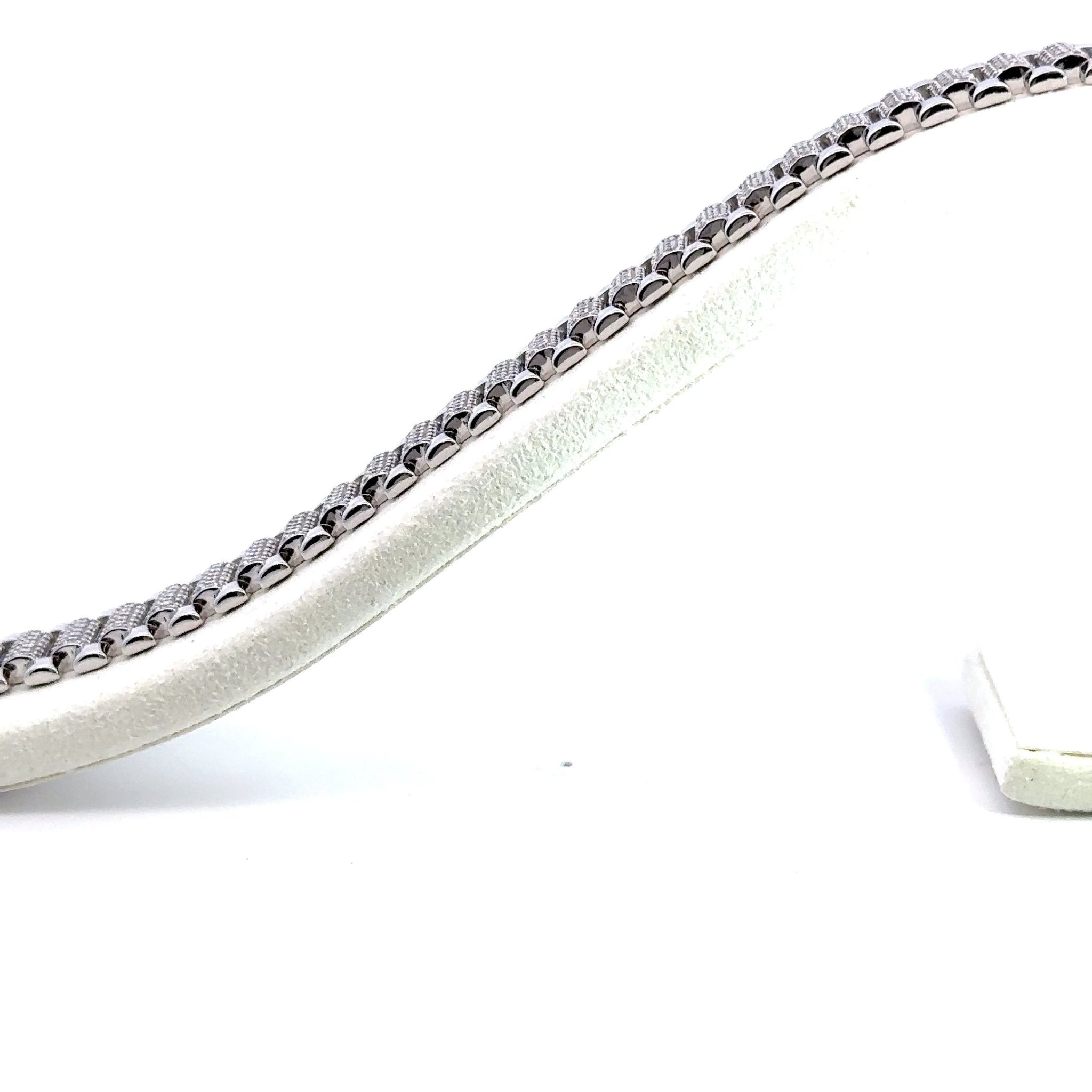 Präsidenten Armband Gold 18kt (750 Weißgold) 14mm - Juwelier BenjaminPräsidenten Armband Gold 18kt (750 Weißgold) 14mm