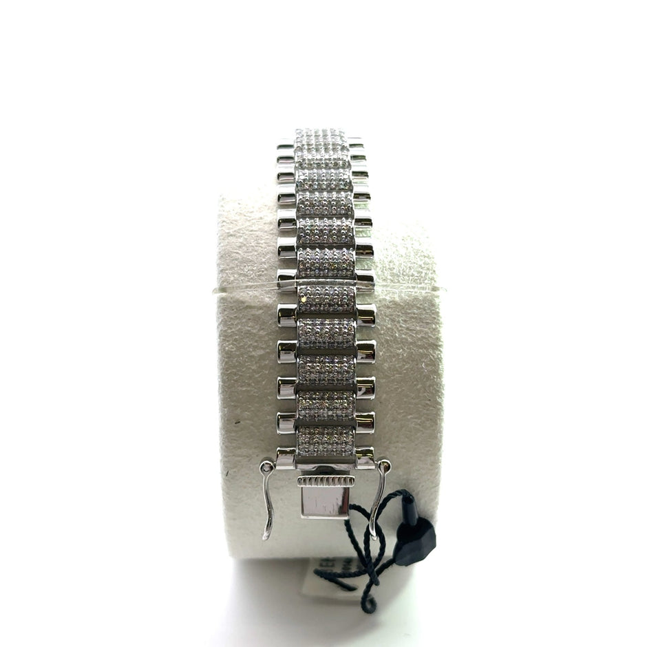 Präsidenten Armband Gold 18kt (750 Weißgold) 14mm - Juwelier BenjaminPräsidenten Armband Gold 18kt (750 Weißgold) 14mm