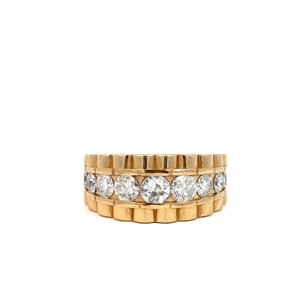 Präsidenten Diamantring Herren - 18 kt (750 Gelbgold) - breit - Juwelier BenjaminPräsidenten Diamantring Herren - 18 kt (750 Gelbgold) - breit