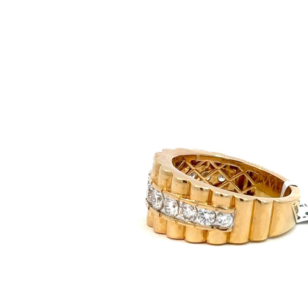 Präsidenten Diamantring Herren - 18 kt (750 Gelbgold) - breit - Juwelier BenjaminPräsidenten Diamantring Herren - 18 kt (750 Gelbgold) - breit