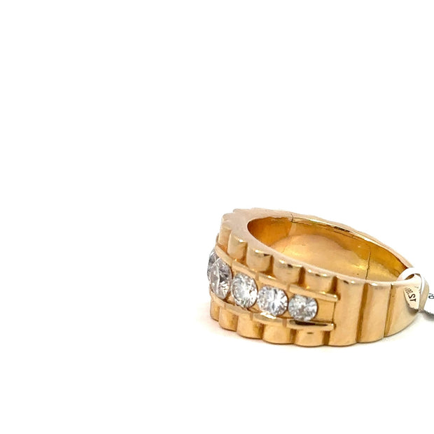 Präsidenten Diamantring Herren - 18 kt (750 Gelbgold) - breit - Juwelier BenjaminPräsidenten Diamantring Herren - 18 kt (750 Gelbgold) - breit