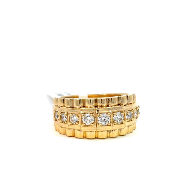 Präsidenten Diamantring Herren - 18 kt (750 Gelbgold) - breit - Juwelier BenjaminPräsidenten Diamantring Herren - 18 kt (750 Gelbgold) - breit