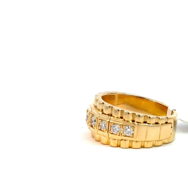 Präsidenten Diamantring Herren - 18 kt (750 Gelbgold) - breit - Juwelier BenjaminPräsidenten Diamantring Herren - 18 kt (750 Gelbgold) - breit