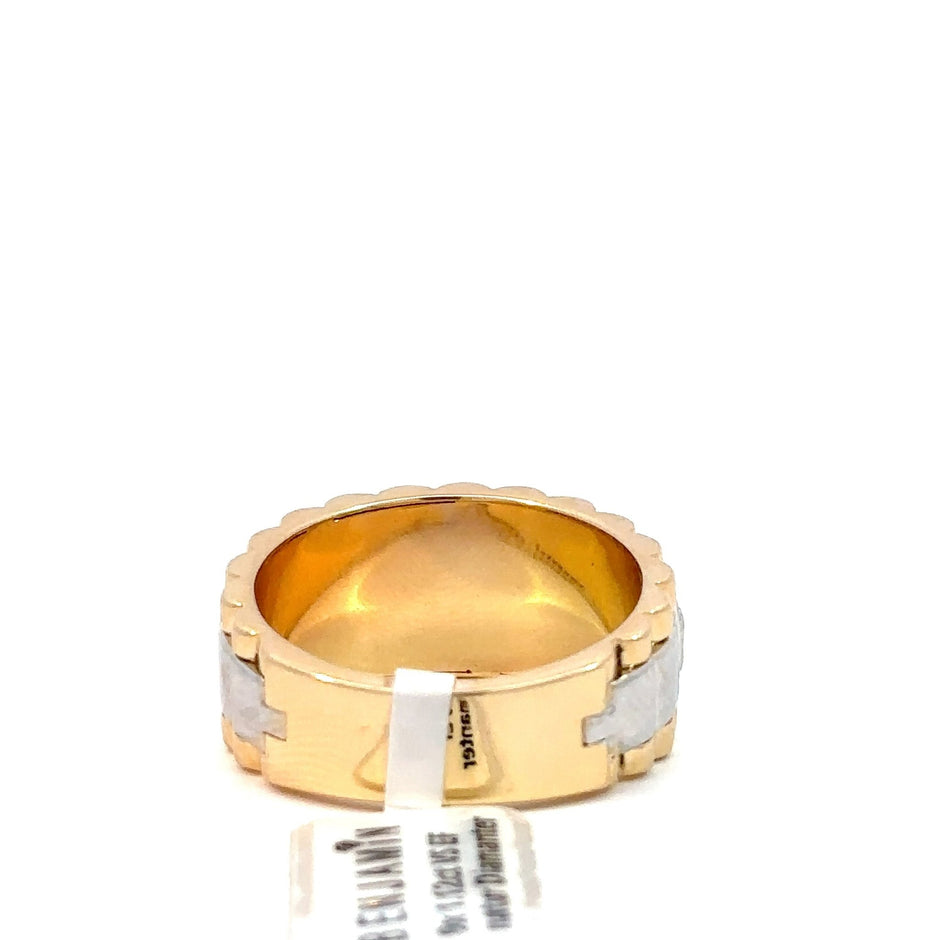 Präsidenten Diamantring Herren - 18 kt (750 Gold) - breit – Ansicht 3