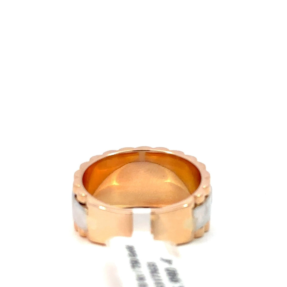 Präsidenten Diamantring Herren - 18 kt (750 Roségold) - breit – Ansicht 3