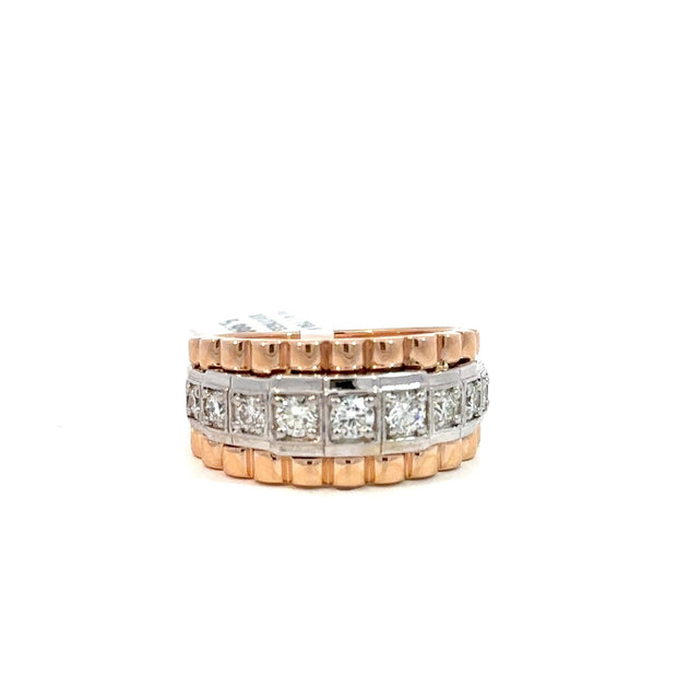 Präsidenten Diamantring Herren - 18 kt (750 Roségold) - breit - Juwelier BenjaminPräsidenten Diamantring Herren - 18 kt (750 Roségold) - breit
