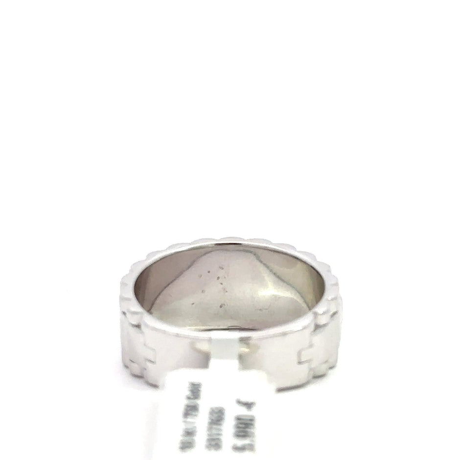 Präsidenten Diamantring Herren - 18 kt (750 Weißgold) - breit – Ansicht 3
