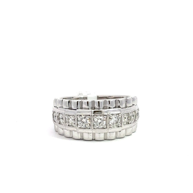 Präsidenten Diamantring Herren - 18 kt (750 Weißgold) - breit - Juwelier BenjaminPräsidenten Diamantring Herren - 18 kt (750 Weißgold) - breit