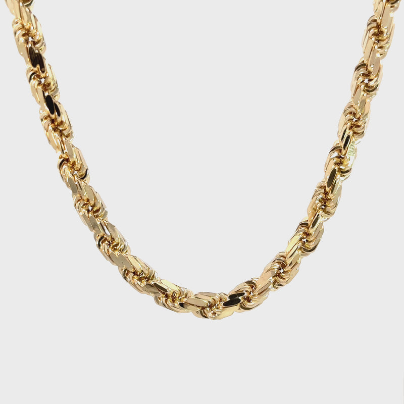 Kordelkette - diamantisiert 14kt (585 Gold) 6mm