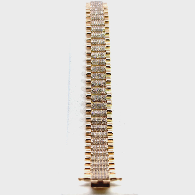 Präsidenten Armband Gold 18kt (750 Gelbgold) 14mm