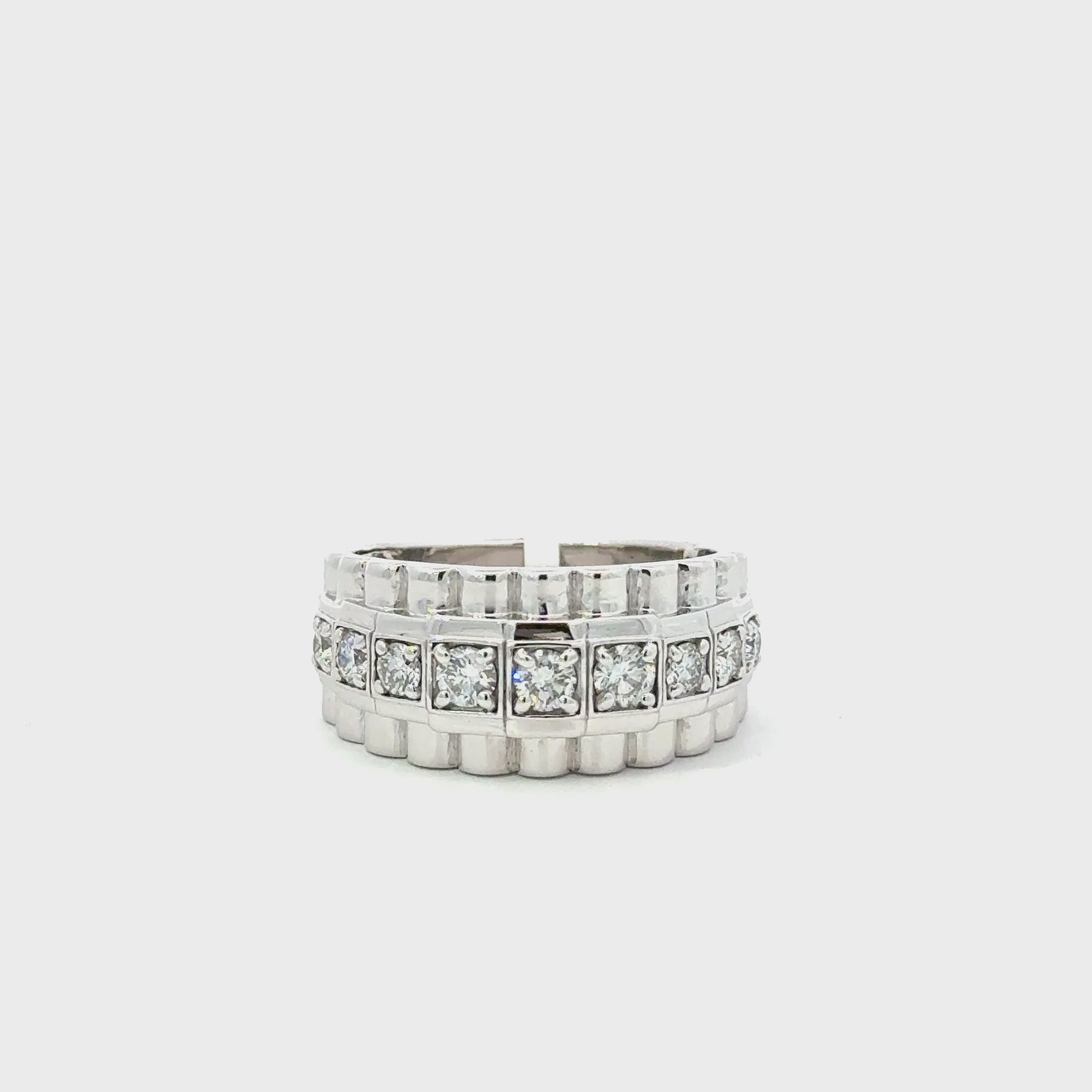 Präsidenten - Diamantring 18kt (750 Weißgold)