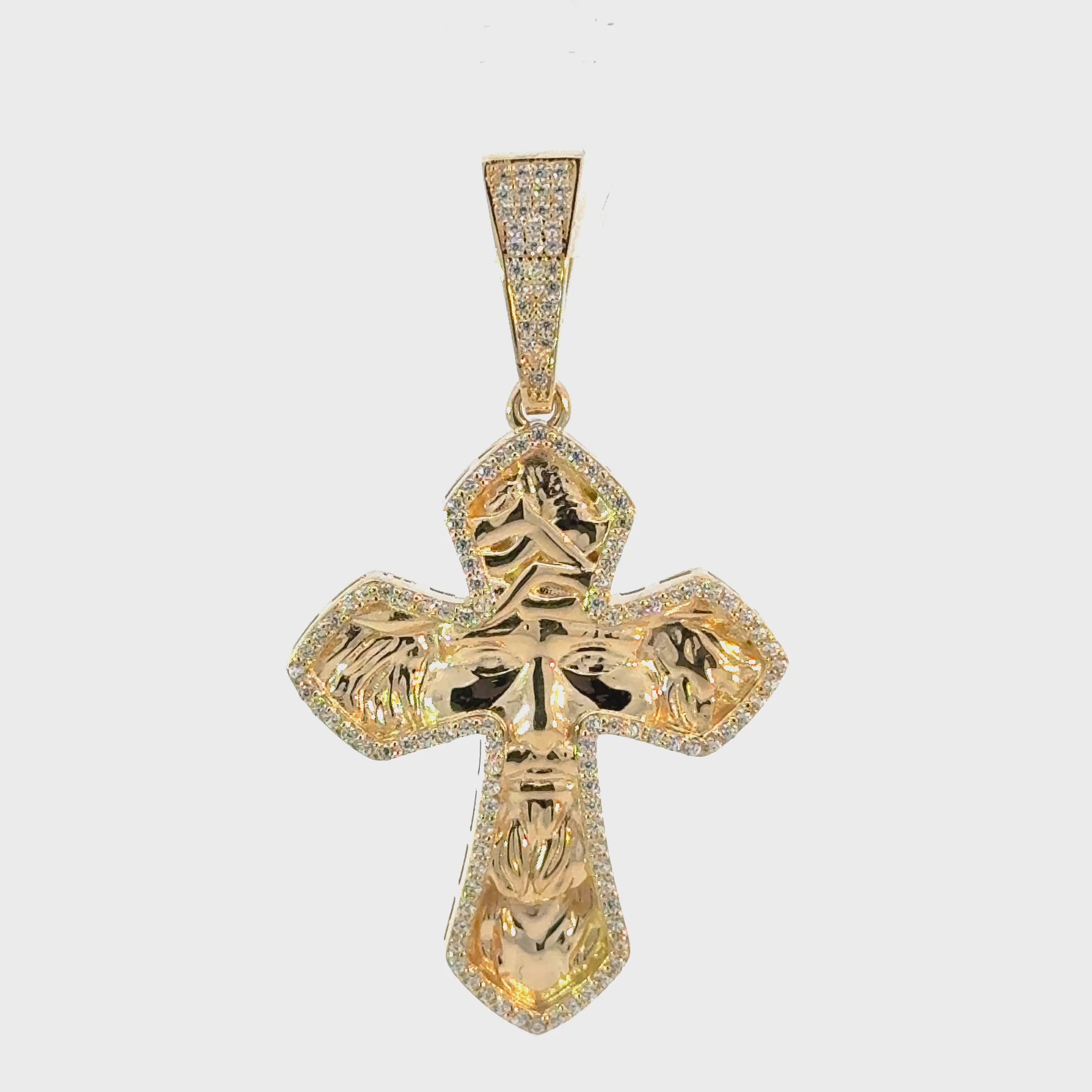 Dreifaltigkeit Kreuz aus Gelbgold 14kt (585 Gold)