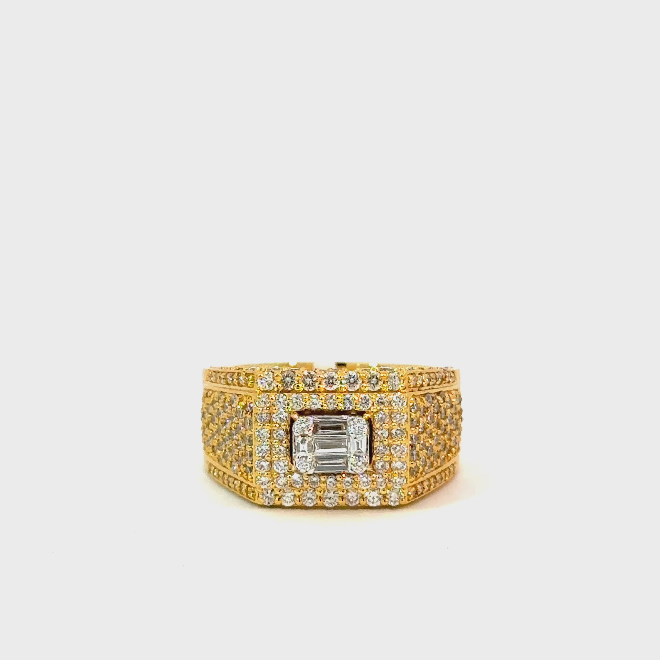 Iced-Out - Diamantring 18kt (750 Gold)