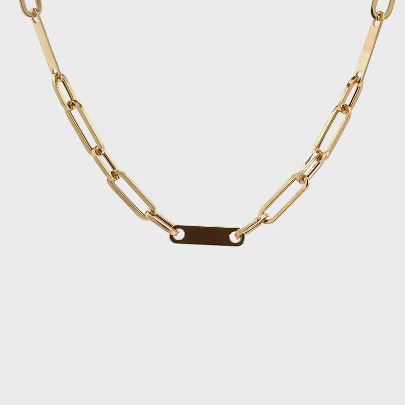 Plattenkette 4mm - 14kt (585 Gold)