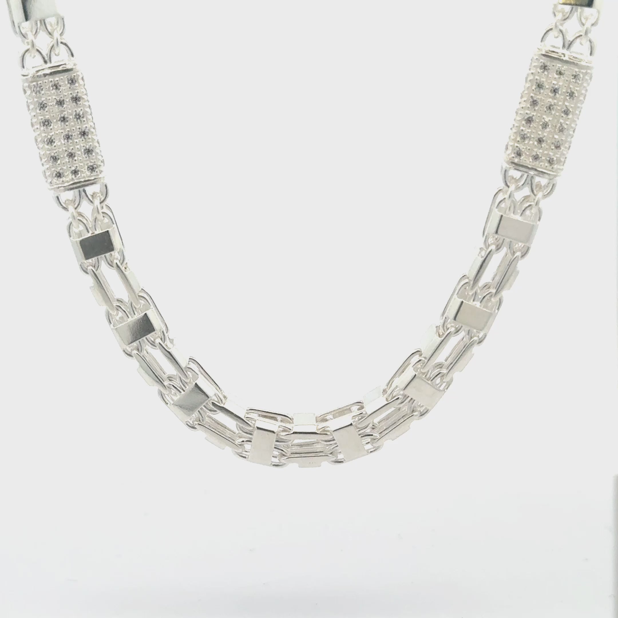 Magnum Iced-Out Kette Silber 7mm