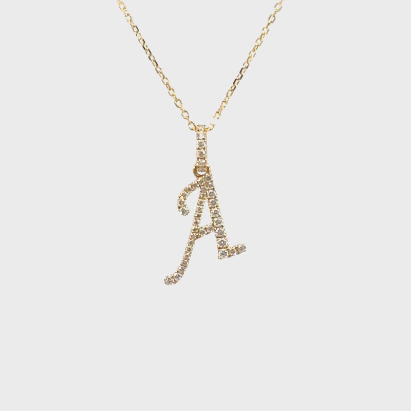 Diamant Buchstabenanhänger A–Z – Naturdiamanten