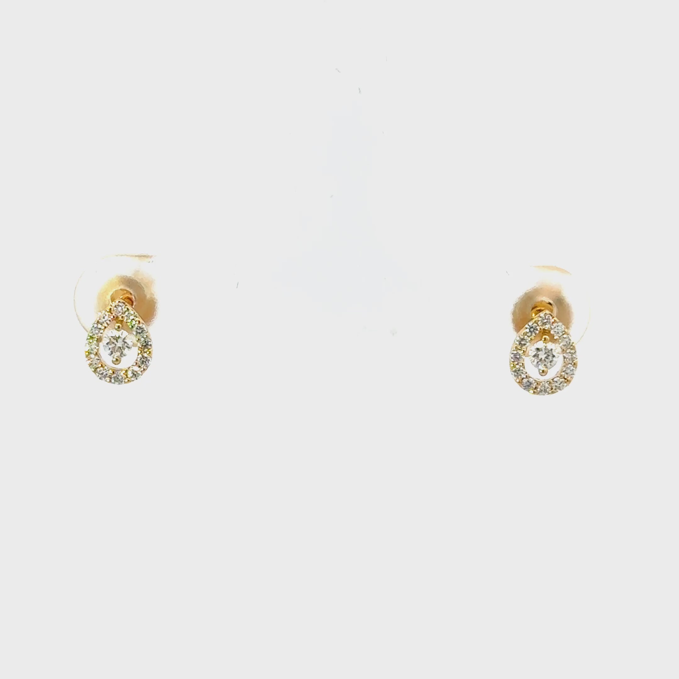 Diamant-Tropfenohrringe 18 kt (750 Gold) 0.31 ct