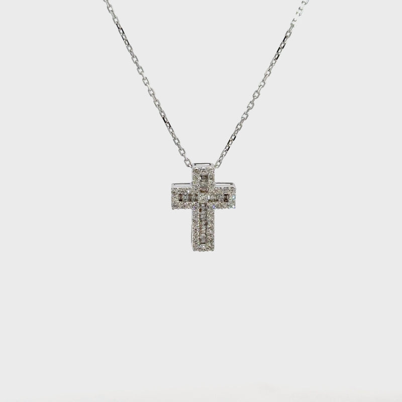Diamant - Baguette Kreuz - klein - 18kt (750 Gold)