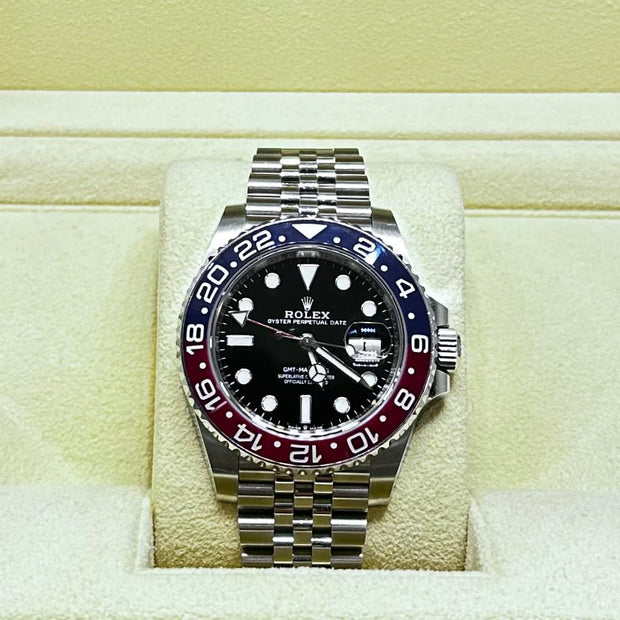 Rolex GMT-Master II "Pepsi"" / Ref.: 126710BLRO / Lc100 / BJ: 2019 - Juwelier BenjaminRolex GMT-Master II "Pepsi"" / Ref.: 126710BLRO / Lc100 / BJ: 2019